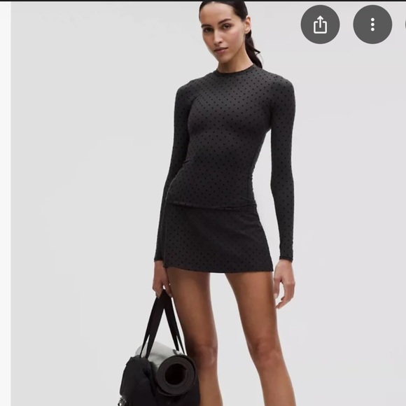 NWT Lululemon Wundermost FLOCKED Ultra-Soft Nulu Crewneck Long-Sleeve Polka Dot - Picture 4 of 5